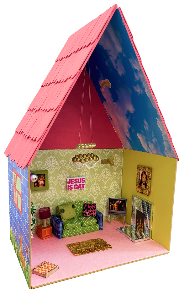 Home is where the … is — UV print on MDF dollhouse