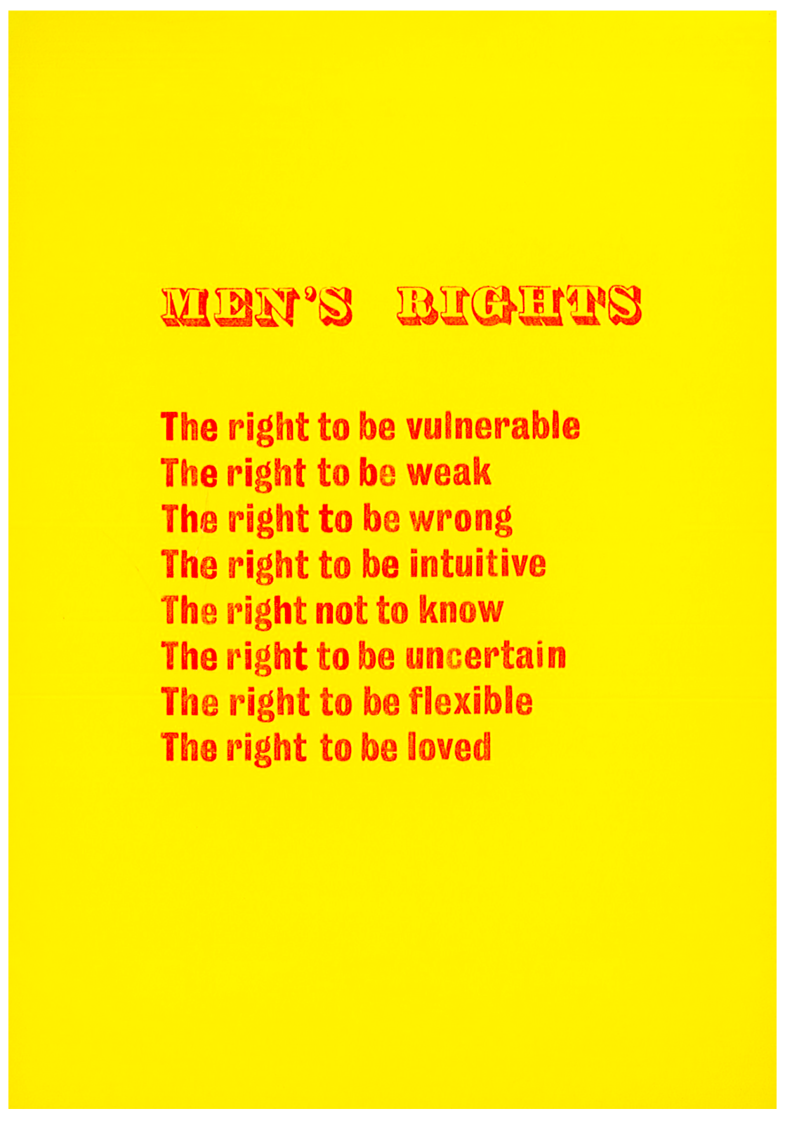 Men's rights reference — printed source material