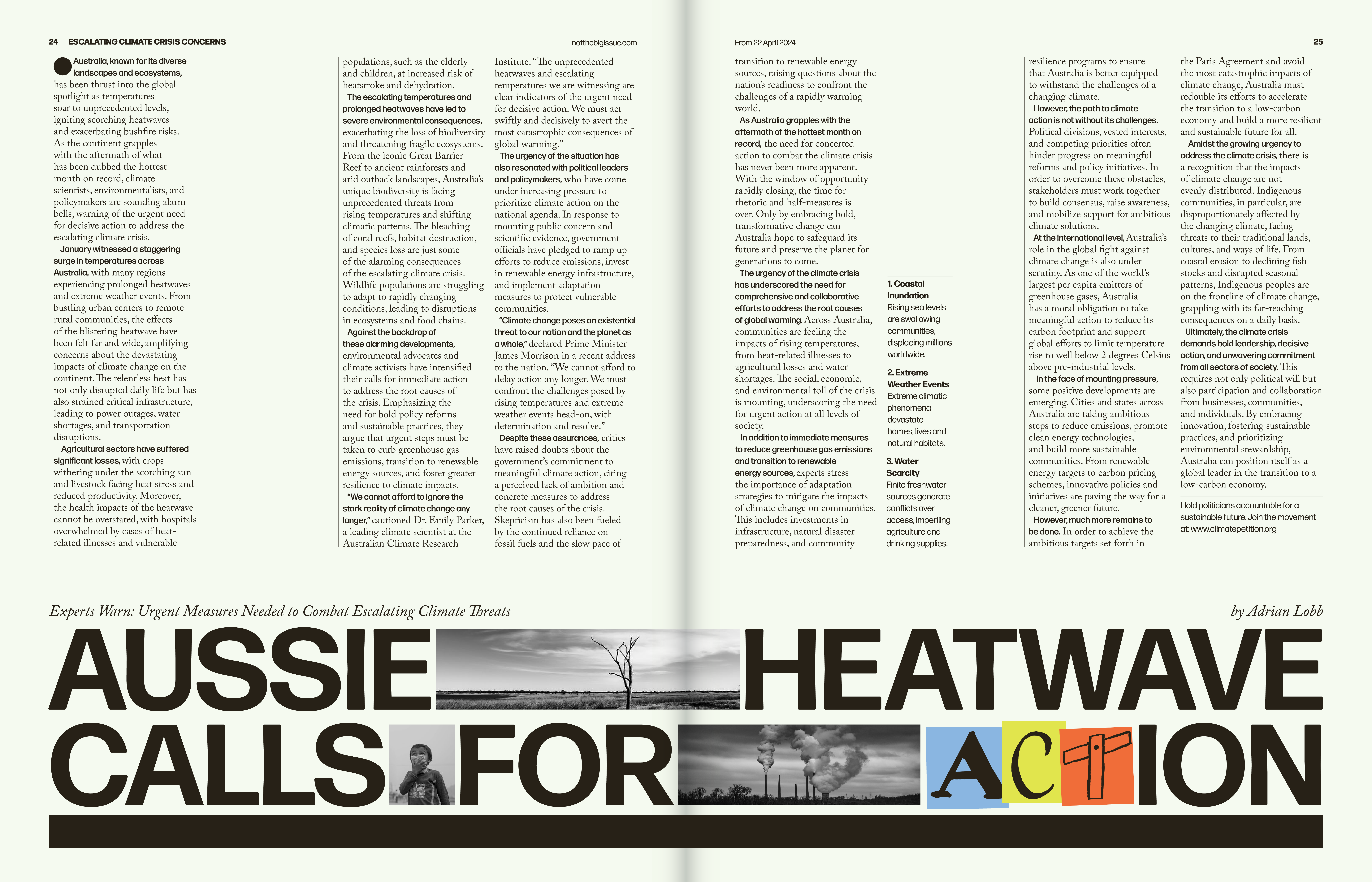 The Big Issue — magazine spread
